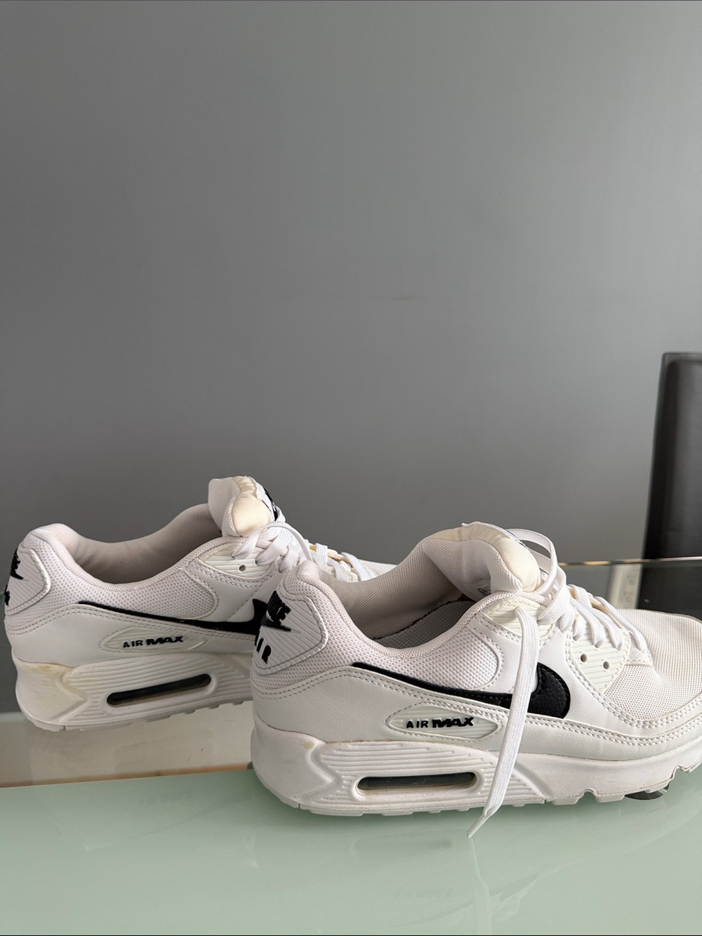 Nike White and Black Women's Air Max Sneakers